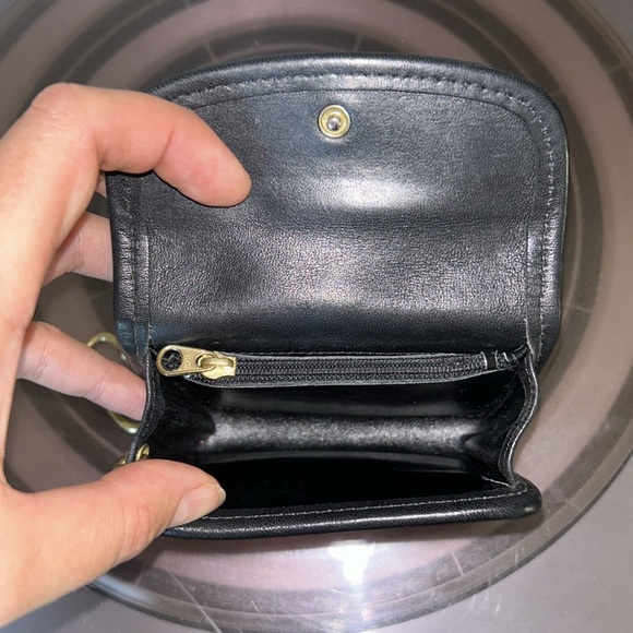 Coach RARE 7219 Black Leather Multi-Function Purse Wallet With Key Fob Vintage - Picture 5 of 9